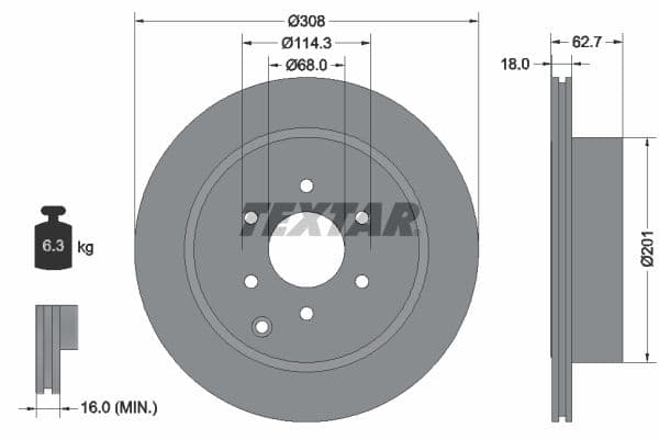 Disc frana TEXTAR PRO 92181603