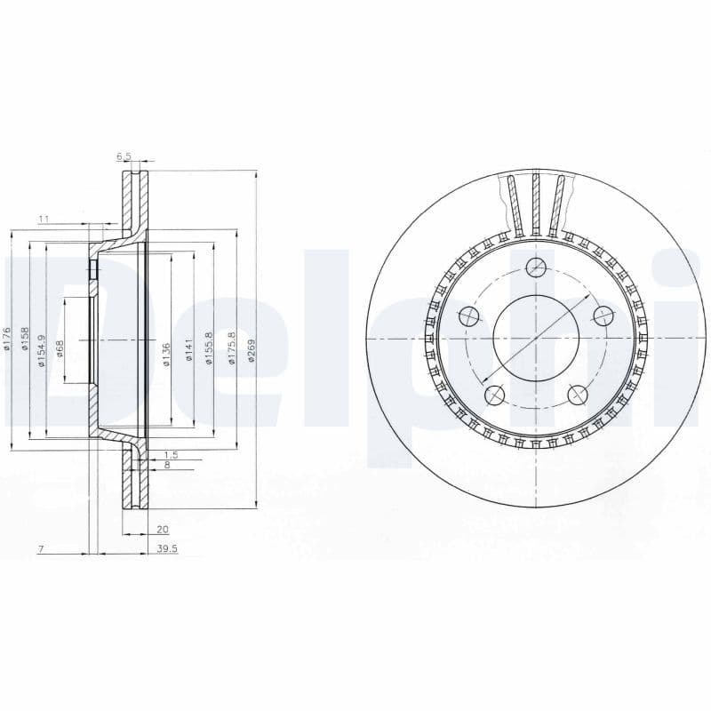 Disc frana DELPHI BG2519