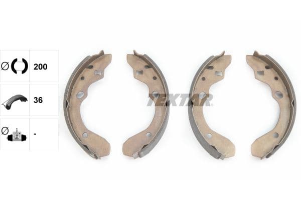 Set saboti frana TEXTAR 91047400