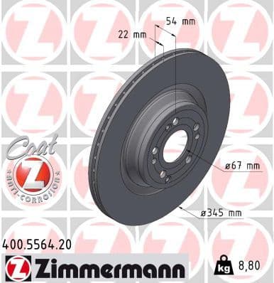 Disc frana ZIMMERMANN COAT Z 400.5564.20
