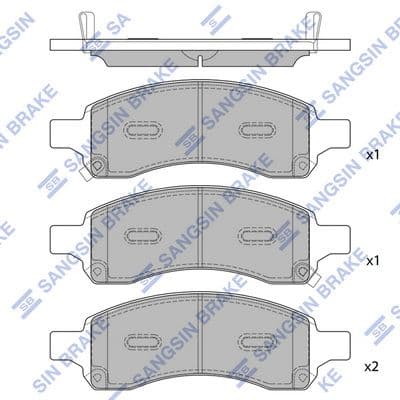 set placute frana,frana disc HI-Q SP2248