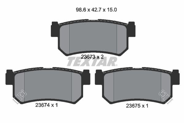 set placute frana,frana disc TEXTAR 2367301