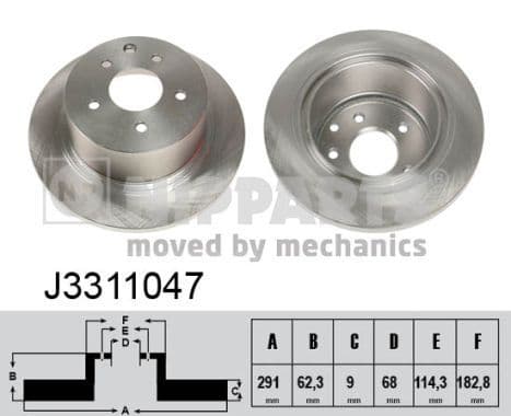 Disc frana NIPPARTS J3311047