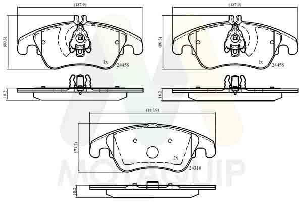 set placute frana,frana disc MOTAQUIP LVXL1424