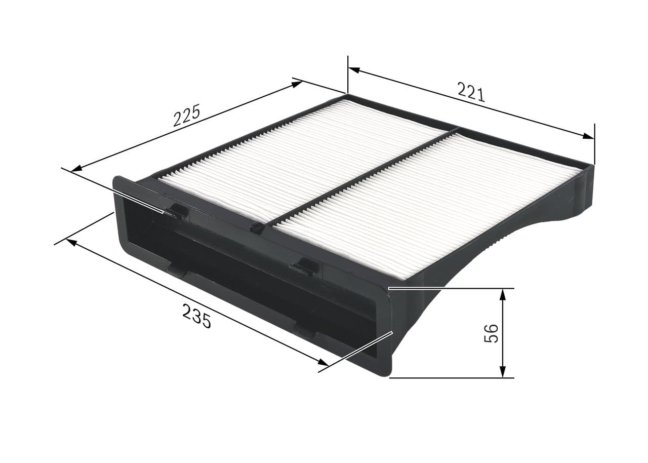 Filtru, aer habitaclu BOSCH 1 987 432 262