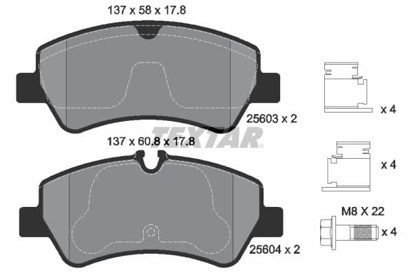 set placute frana,frana disc TEXTAR Q+ 2560301