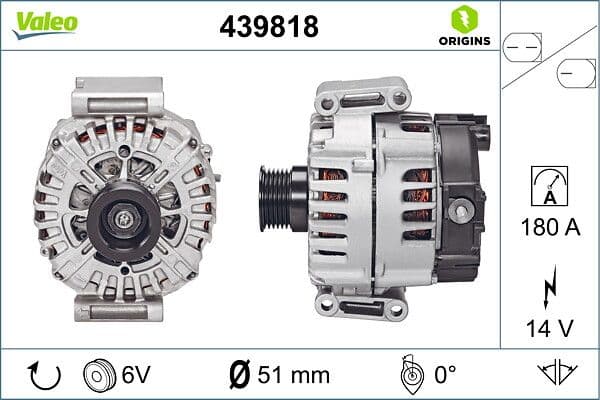 Generator / Alternator VALEO 439818