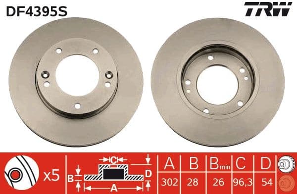 Disc frana TRW SINGLE DF4395S