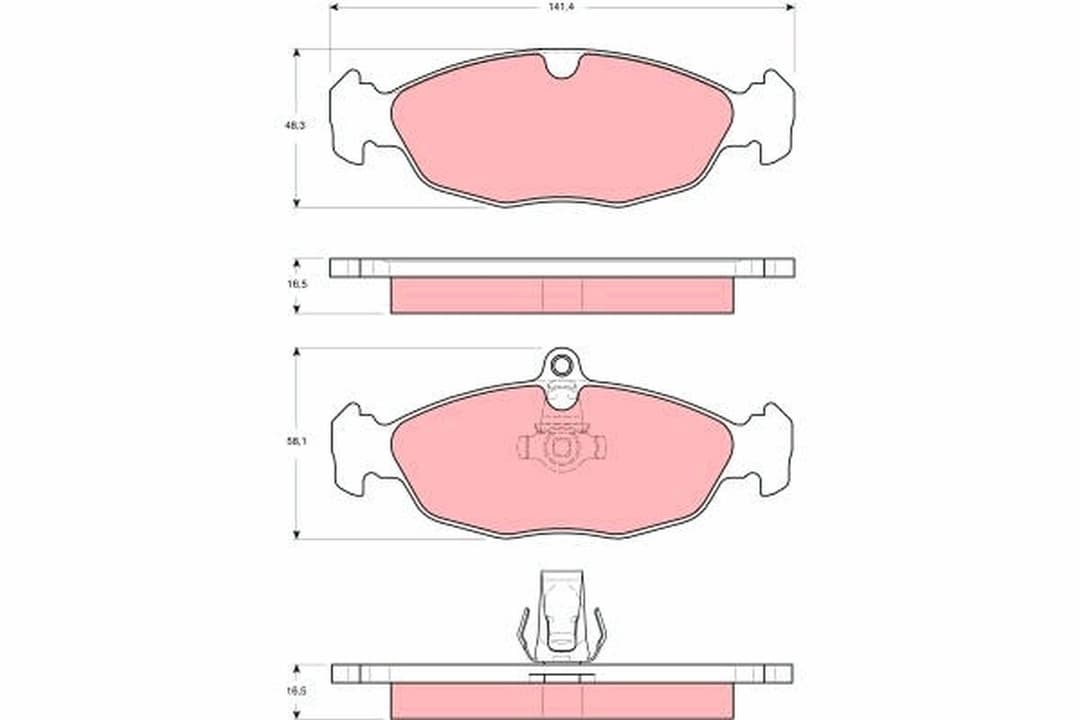 set placute frana,frana disc TRW GDB1569