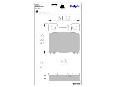 set placute frana,frana disc DELPHI LP946