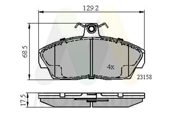 set placute frana,frana disc MOTAQUIP LVXL256