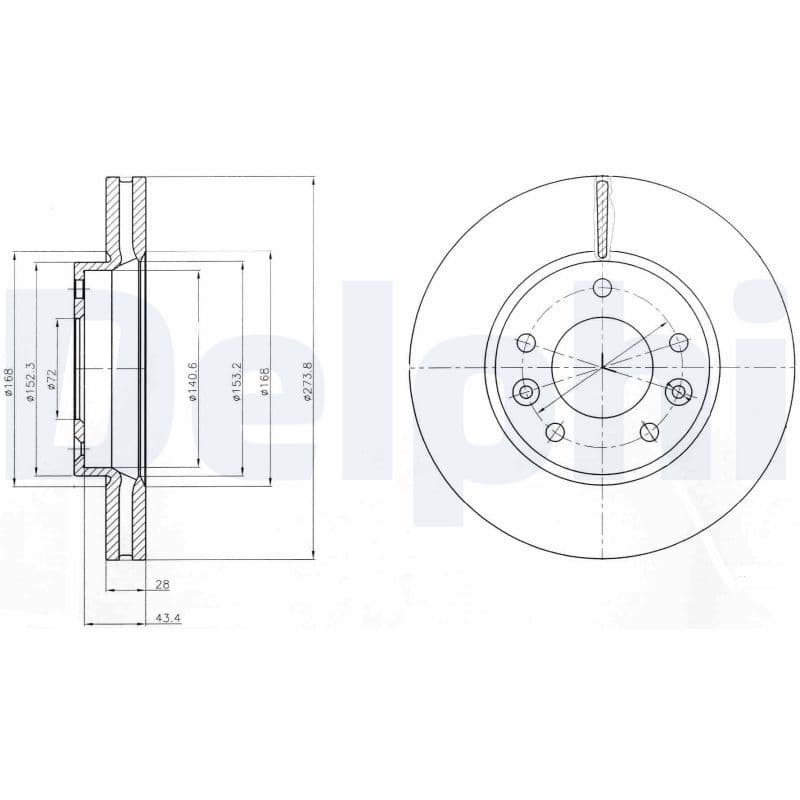 Disc frana DELPHI BG4261