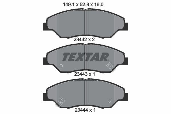 set placute frana,frana disc TEXTAR 2344201