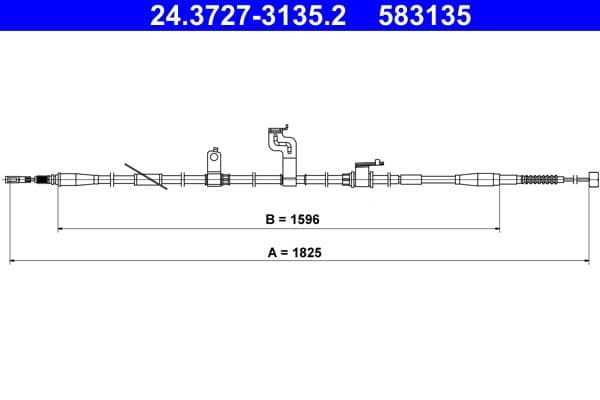 Cablu, frana de parcare ATE 24.3727-3135.2