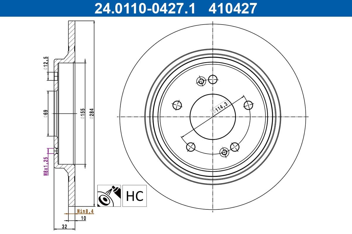 Disc frana ATE 24.0110-0427.1