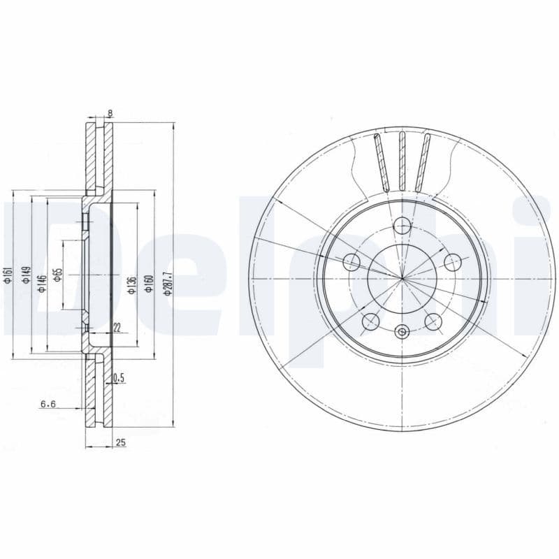 Disc frana DELPHI BG2729