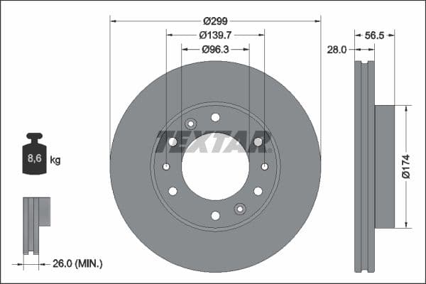 Disc frana TEXTAR PRO 92338103