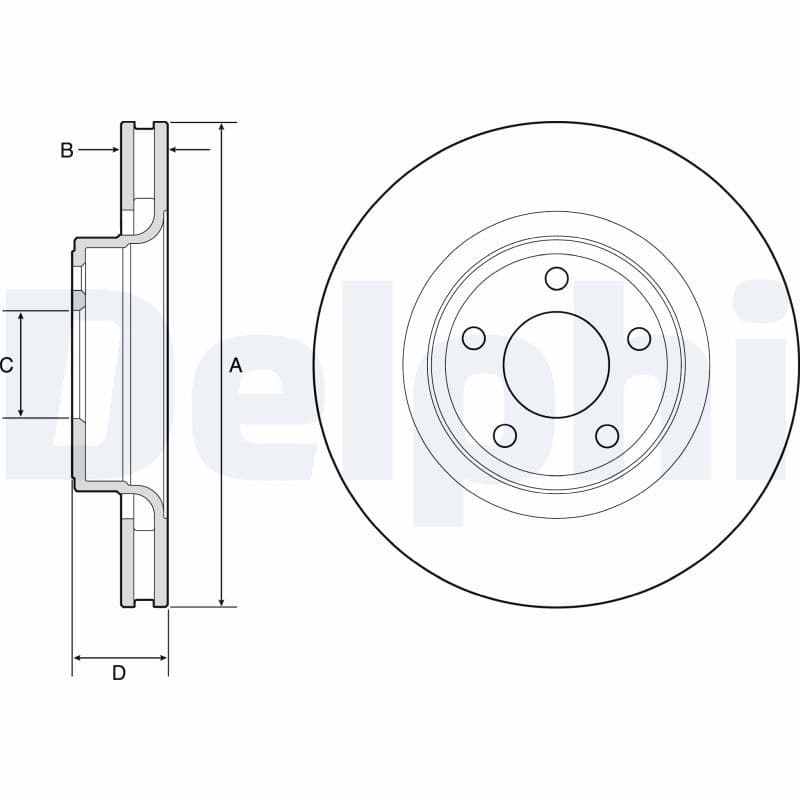 Disc frana DELPHI BG4831C