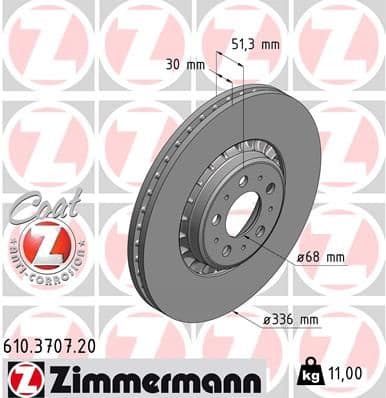 Disc frana ZIMMERMANN COAT Z 610.3707.20