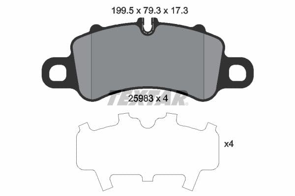set placute frana,frana disc TEXTAR 2598301