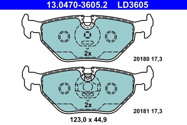 set placute frana,frana disc ATE Ceramic 13.0470-3605.2