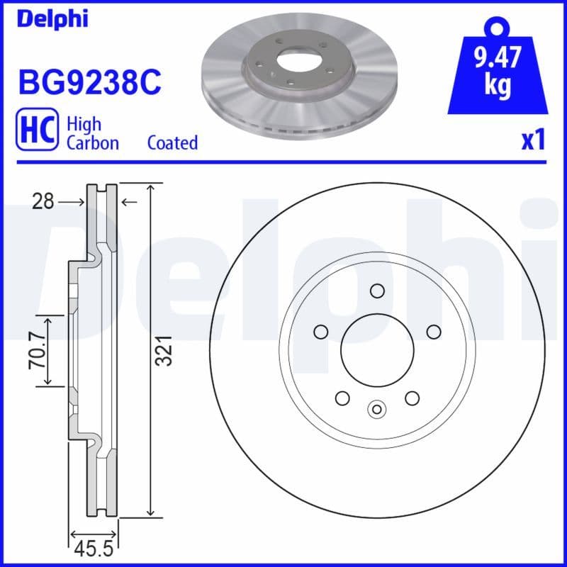 Disc frana DELPHI BG9238C