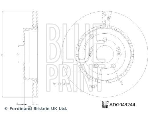 Disc frana BLUE PRINT ADG043244