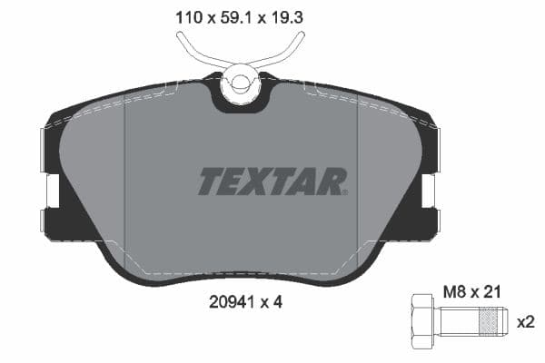 set placute frana,frana disc TEXTAR Q+ 2094102