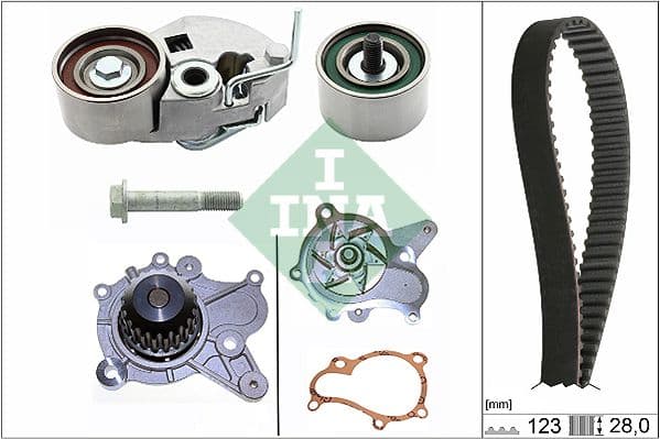 Set pompa apa + curea dintata Schaeffler INA 530 0542 31