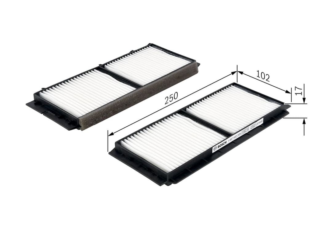 Filtru, aer habitaclu BOSCH 1 987 432 209