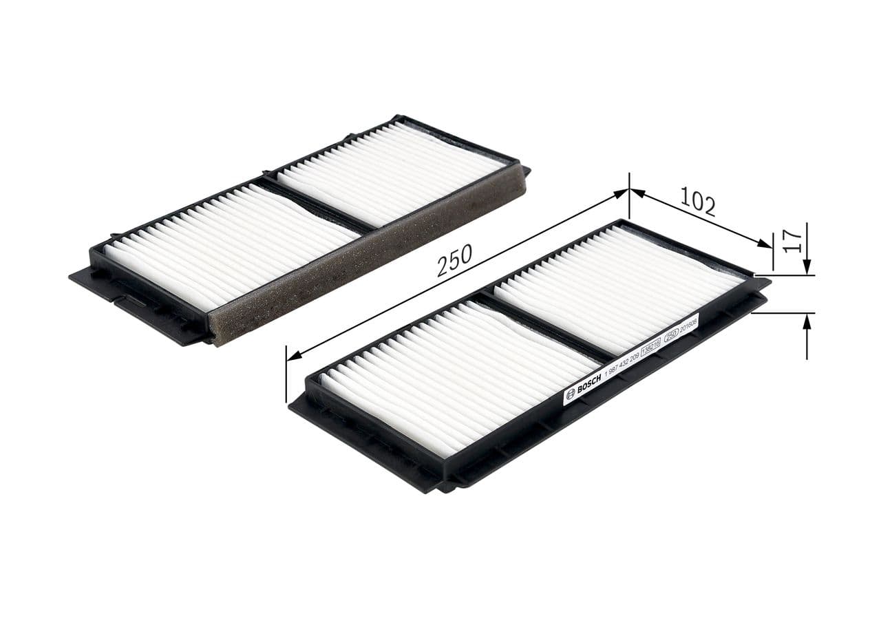 Filtru, aer habitaclu BOSCH 1 987 432 209