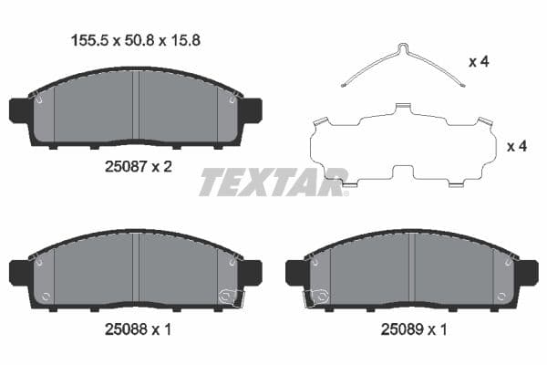 set placute frana,frana disc TEXTAR 2508703