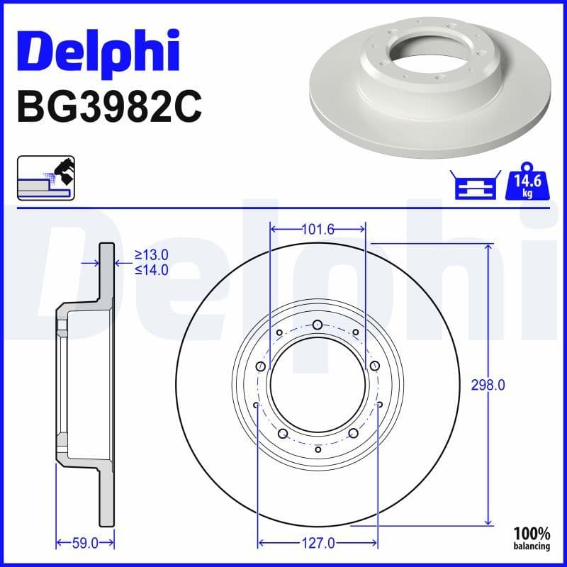 Disc frana DELPHI BG3982C