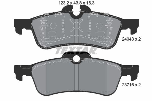 set placute frana,frana disc TEXTAR Q+ 2404301