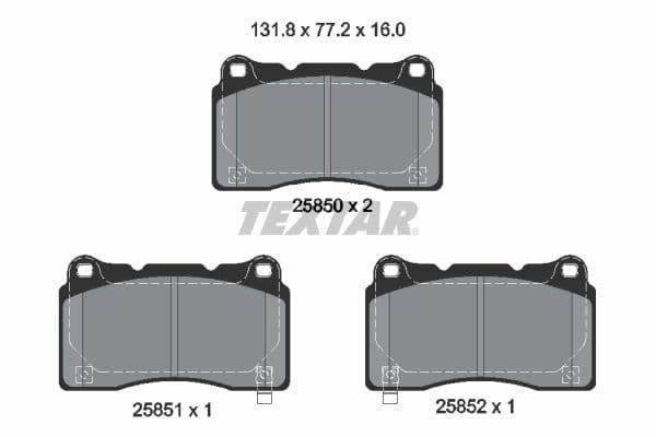set placute frana,frana disc TEXTAR Q+ 2585001