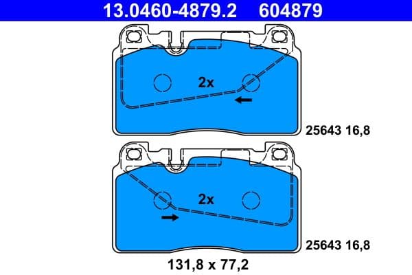 set placute frana,frana disc ATE 13.0460-4879.2