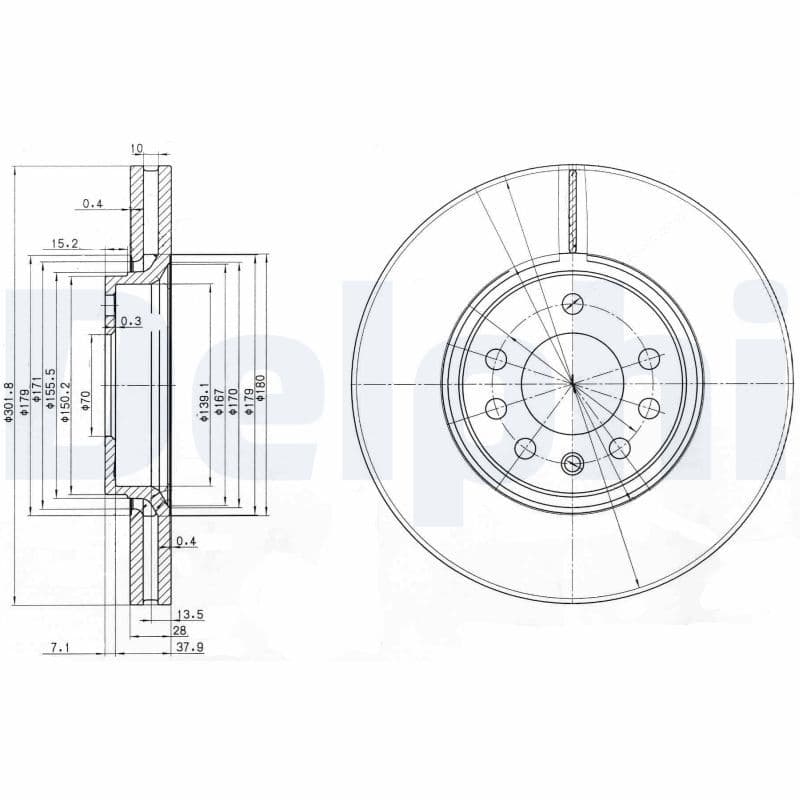 Disc frana DELPHI BG3772C