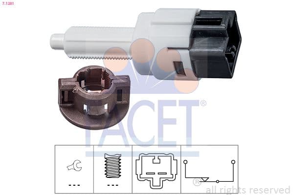 Comutator lumini frana FACET Made in Italy - OE Equivalent 7.1281