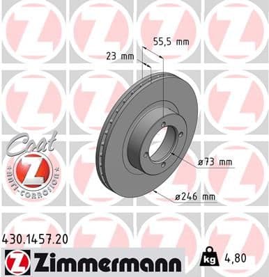 Disc frana ZIMMERMANN COAT Z 430.1457.20