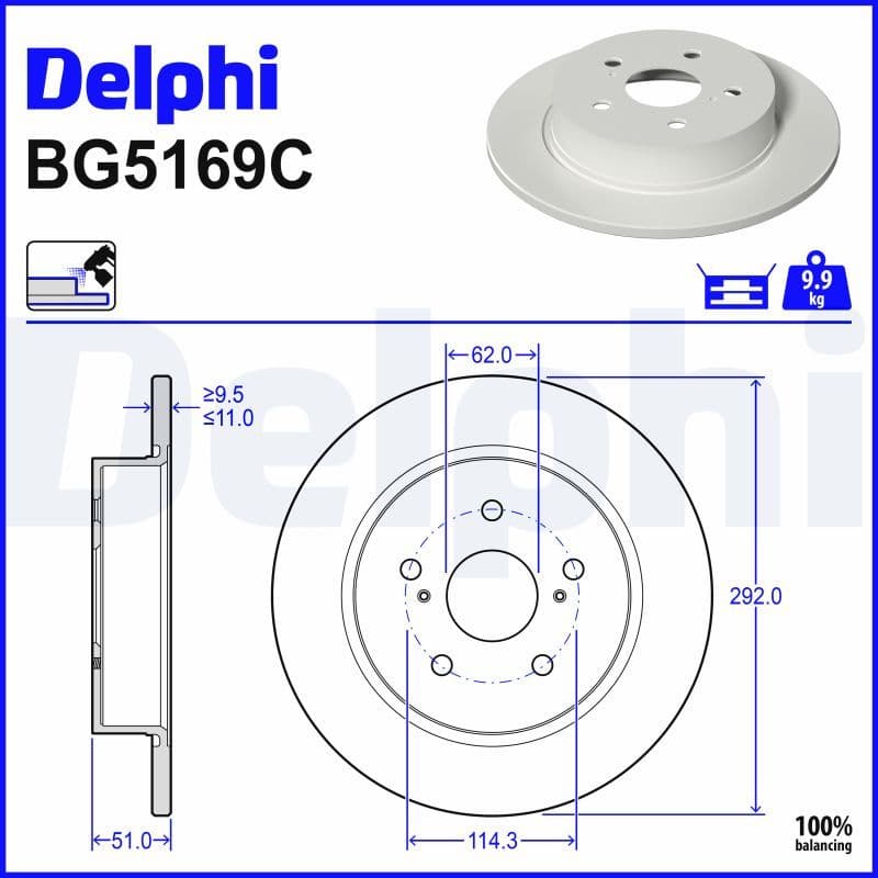 Disc frana DELPHI BG5169C