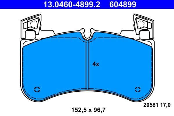 set placute frana,frana disc ATE 13.0460-4899.2