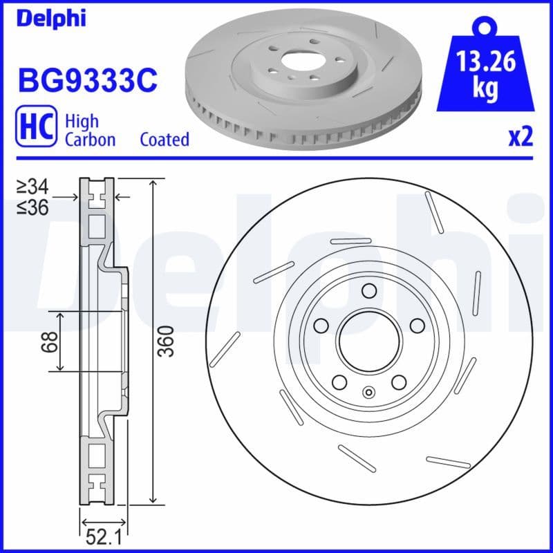 Disc frana DELPHI BG9333C