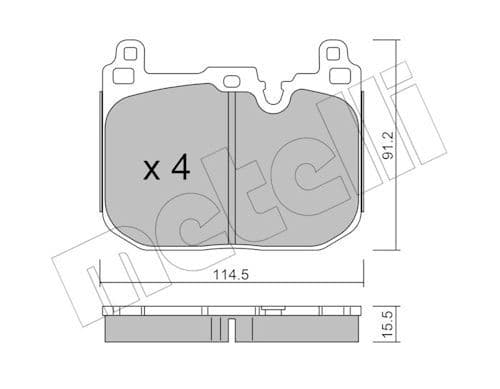 set placute frana,frana disc METELLI 22-1015-4