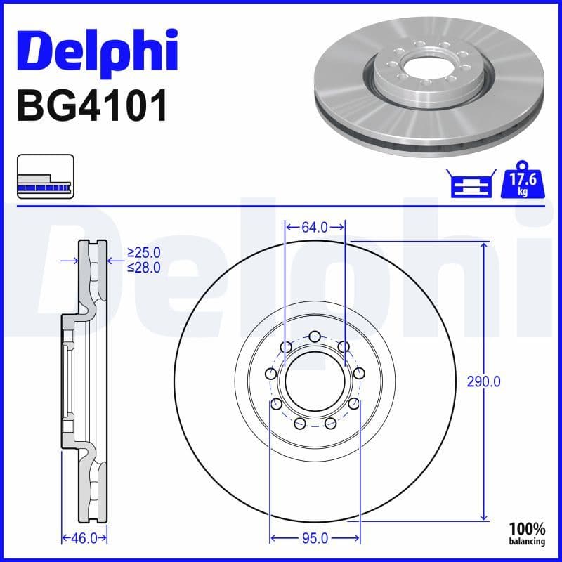 Disc frana DELPHI BG4101