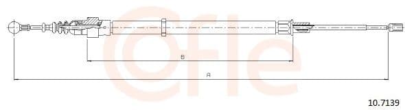 Cablu, frana de parcare COFLE 10.7139