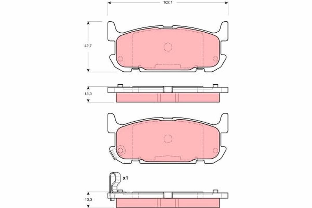 set placute frana,frana disc TRW GDB3318