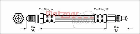 Furtun frana METZGER 4114804