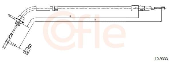 Cablu, frana de parcare COFLE 10.9333