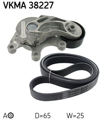 Set curea transmisie cu caneluri SKF VKMA 38227