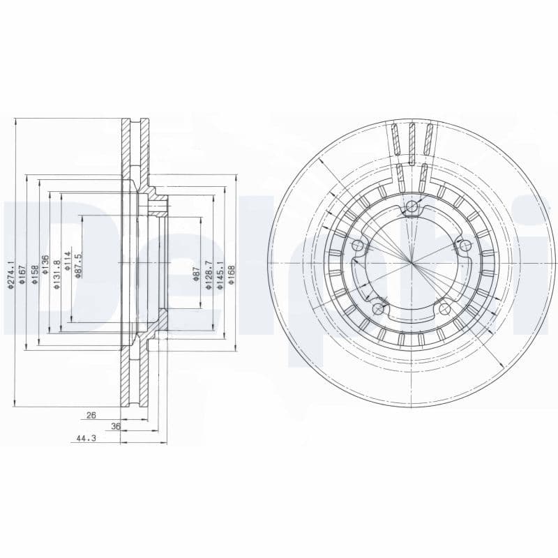 Disc frana DELPHI BG4134